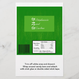 Grüne/grüne Holzkörner Hochzeitskandinken Flyer