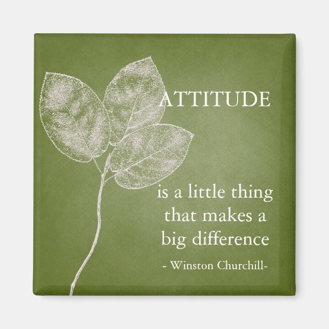 Grüne Grunge-Blätter Magnet (Vorne)