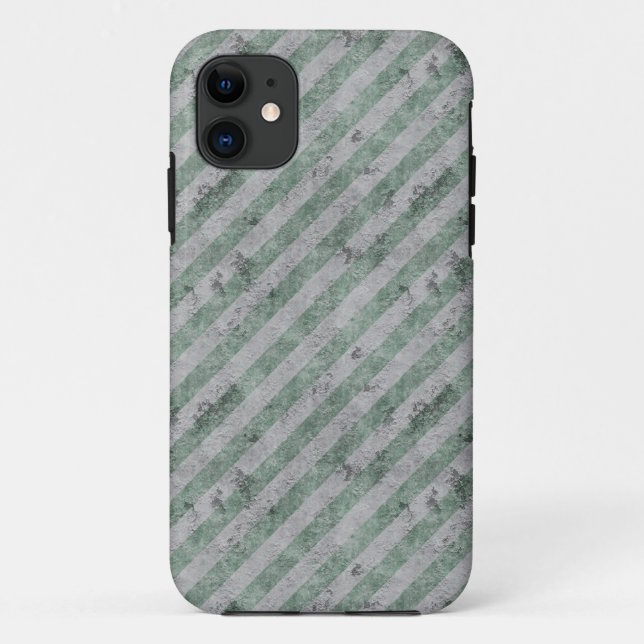 Grüne Grunge Diagonal Streifen Case-Mate iPhone Hülle (Rückseite)