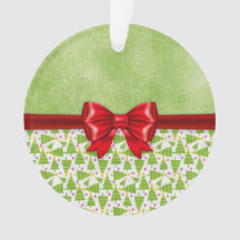 Grüne Grungy Weihnachtsbaum-Verzierung