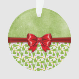Grüne Grungy Weihnachtsbaum-Verzierung Ornament