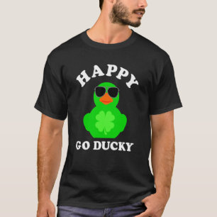 Grüne Gummiente Sonnenbrille Happy Go Ducky St Pat T-Shirt