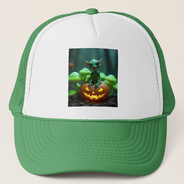 Grüne Hälfte der Alien Truckerkappe (Vorderseite)