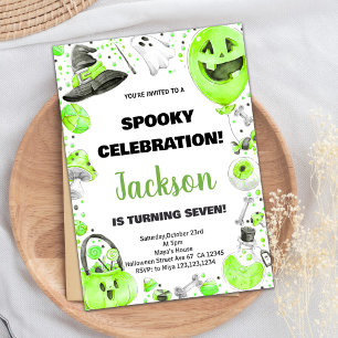 Grüne Halloween-Einladungen Einladung