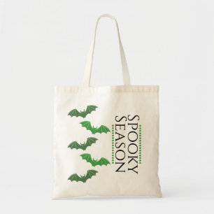 Grüne Halloween-Tasche - Fledermäuse Tragetasche
