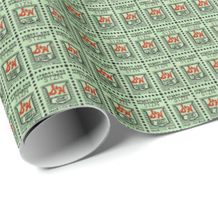 Grüne Handelsmarken Geschenkpapier
