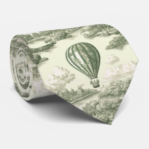 Grüne Heißluftballon-Toile aus der ländlichen Gege Krawatte
