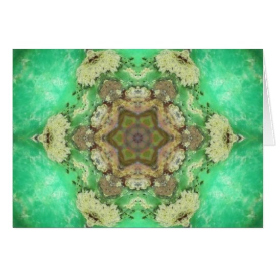Grüne Herz Chakra Stern-Mandala Karte