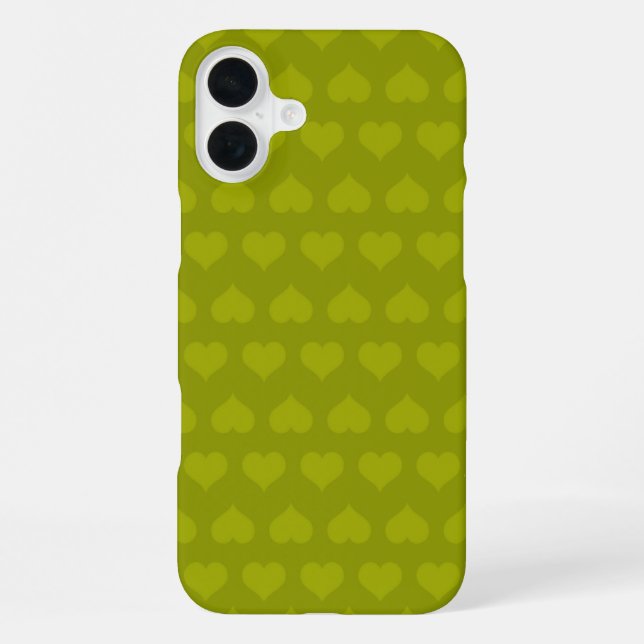 Grüne Herzen iPhone 16 Plus Hülle (Rückseite)