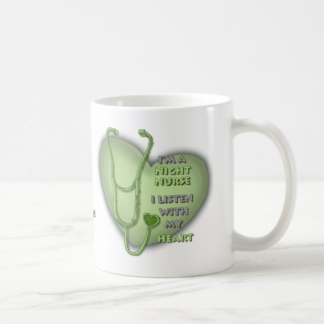 Grüne Herznachtsnacht Kaffeetasse (Rechts)