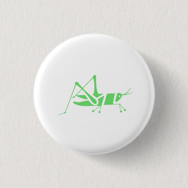 Grüne Heuschrecke Button (Vorderseite)
