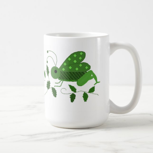 Grüne Heuschrecke Kaffeetasse (Rechts)