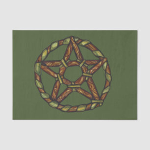 Grüne Hexe Pagan Pentakel Natur Wicca Seidenpapier