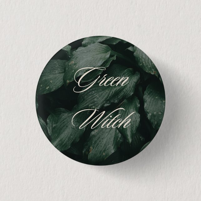 Grüne Hexen-Taste Button (Vorderseite)