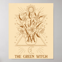 Grüne Hexenkraut-Naturkräuter Sonnenmond-Symbole