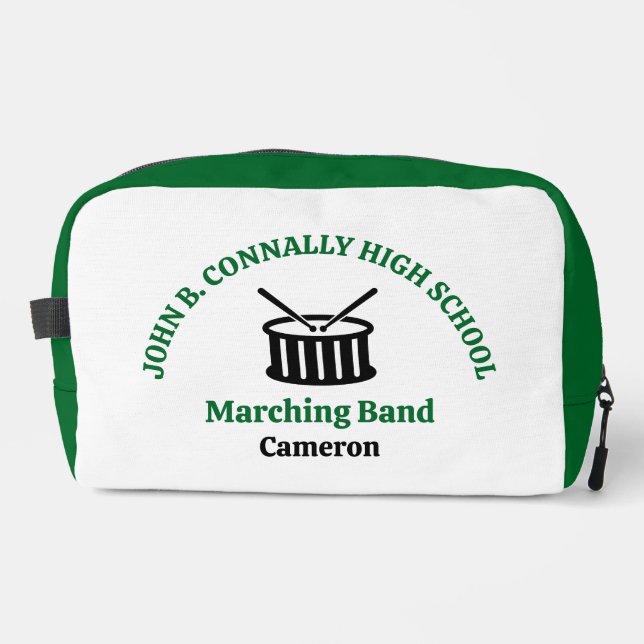 Grüne High School Marching Band Personalisiert Waschbeutel (Vorderseite)
