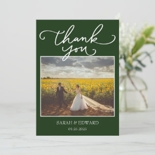 Grüne Hochzeit Dankeskarte