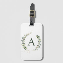 Grüne Hochzeit der Eukalyptus Monogram