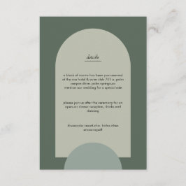Grüne Hochzeit der modernen Boho Geometric Arch Sa Begleitkarte