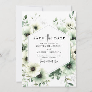 Grüne Hochzeit der romantischen Erde Save The Date