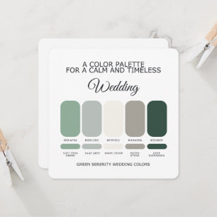 Grüne Hochzeit Farbpalette Karte