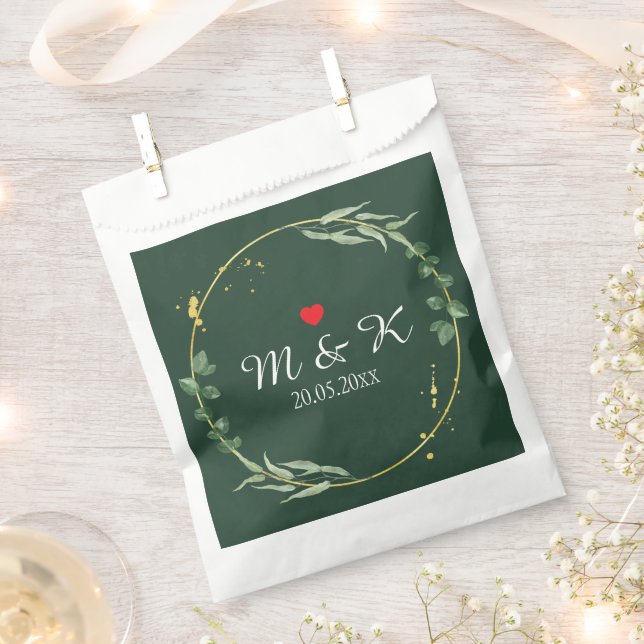 Grüne Hochzeit Geschenktütchen (Ausgeschnitten)