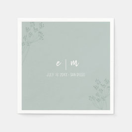 Grüne Hochzeit Serviette