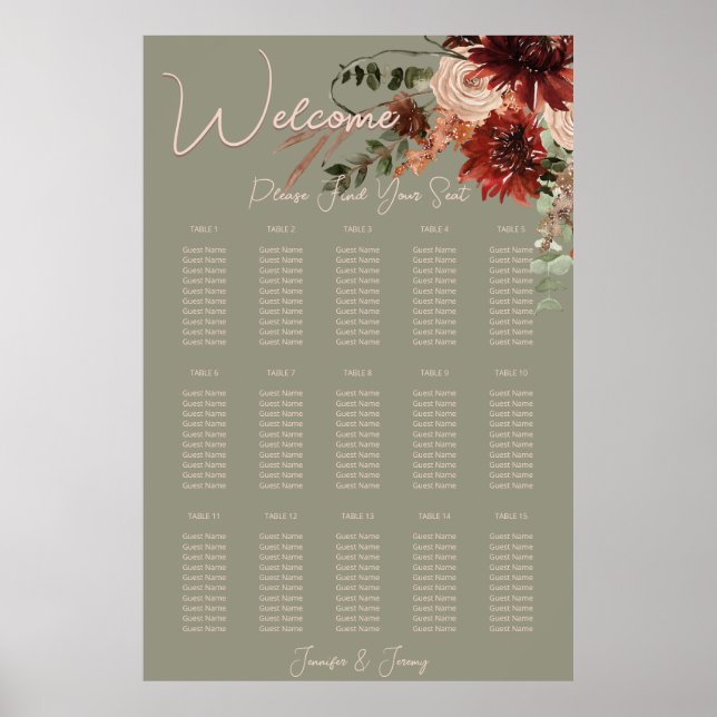 Grüne Hochzeit von Boho Rust & Neutral Fall Poster (Vorne)