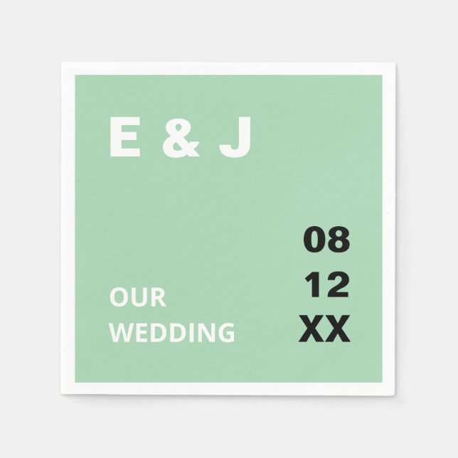 Grüne Hochzeit von Neapel Serviette (Vorderseite)