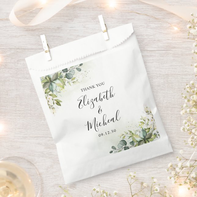 Grüne Hochzeit Zeremonie Gefallen Tasche Geschenktütchen (Ausgeschnitten)