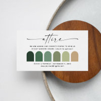 Grüne Hochzeitsbeilage für Holz QR | Farbpalette