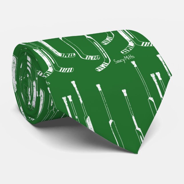 Grüne Hockey-Tormann-Stöcke Krawatte (Gerollt)