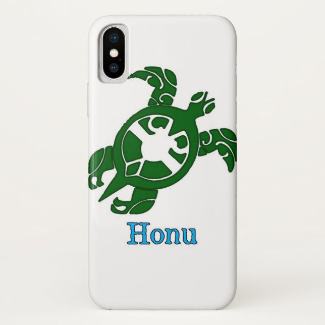 Grüne Honu-Meeresschildkröte auf Weiß Case-Mate iPhone Hülle (Rückseite)
