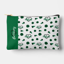 Grüne Hörer, Pom Poms, Megaphone Muster Zubehörtasche