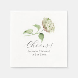 Grüne Hortensien-Hochzeitsservietten Serviette