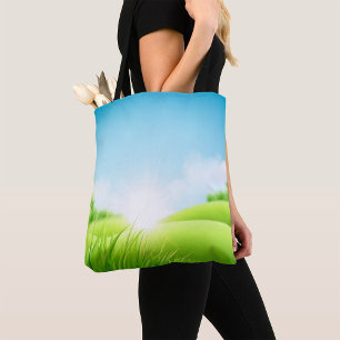 Grüne Hügel Landschaft Tasche