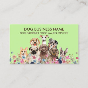 Grüne Hunde Boutique Heimtiertiere Welpen Visitenkarte