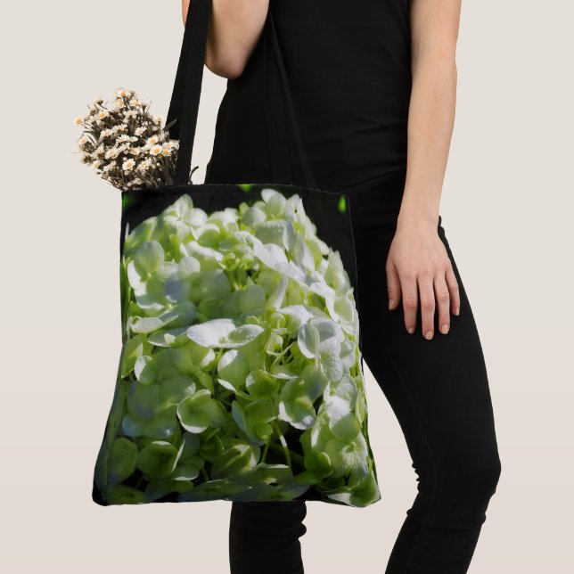 Grüne Hydrangeas-Blume Tasche (Von Nahem)