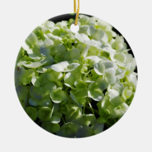 Grüne Hydrangeas-Blumen Keramik Ornament