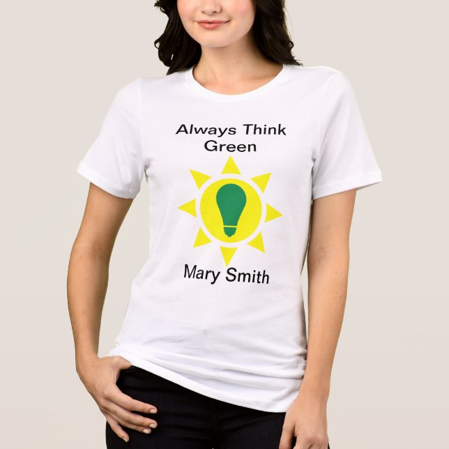Grüne Idee Tri-Blend Shirt (Vorderseite)