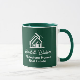 Grüne Immobilienfirma Personalisierter Makler Tasse