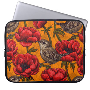 Grüne in einem roten Anemonengarten Laptopschutzhülle