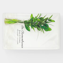 Grüne in Vase Feier der Lebensbeerdigung Banner