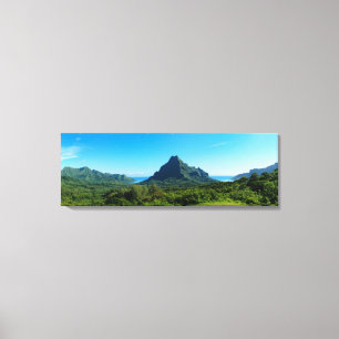 Grüne Insel Moorea im Panorama Leinwanddruck