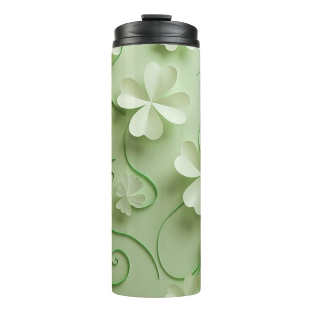 GRÜNE IRISCHE KELLTISCHE KLEEBLATT THERMOSBECHER (Vorderseite)