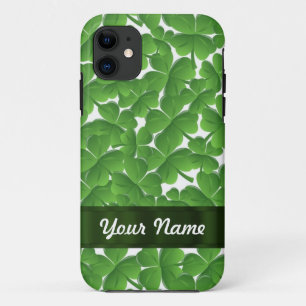 Grüne irische Kleeblätter personalisiert Case-Mate iPhone Hülle