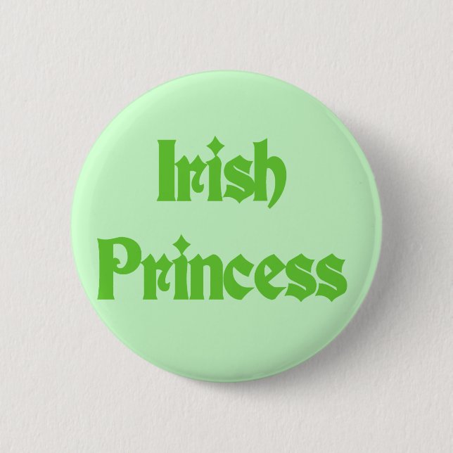Grüne irische Prinzessin Tshirts und Geschenke Button (Vorderseite)