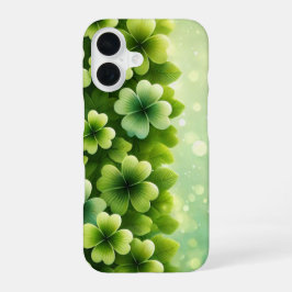 GRÜNE IRISCHE ÜBERSCHREITENDE KLEEBLÄTTER iPhone 16 HÜLLE