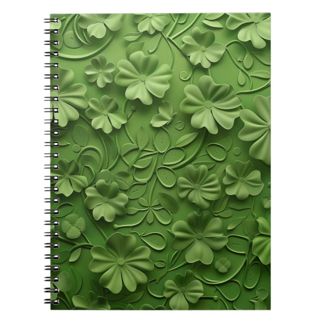 GRÜNE IRISH CELTIC CLOVER KLEEBLATTS NOTIZBLOCK (Vorderseite)