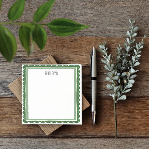 Grüne Jakobsmuschel CUSTOM Chic Monogramm Personal Post-it Klebezettel